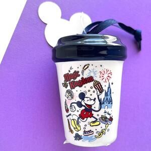 Disney Starbucks Magic Kingdom Ornament - Ceramic Travel Mug Mickey Mouse